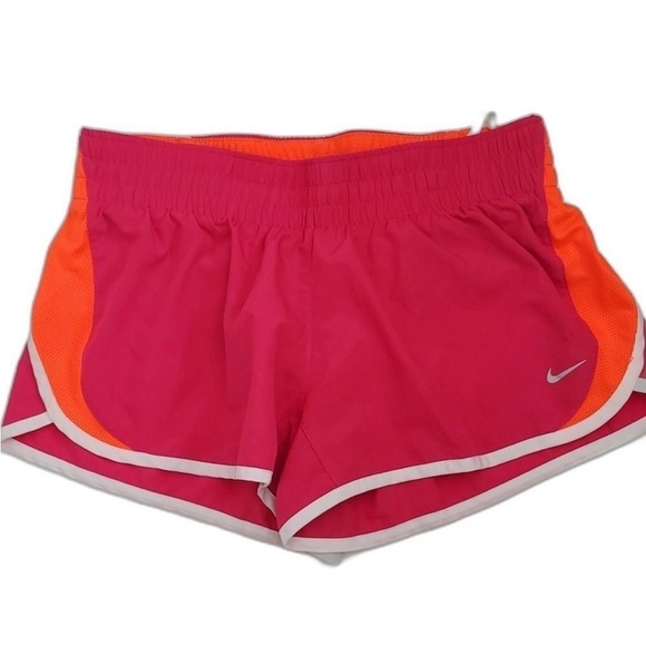Nike Dri-Fit  womens Size 2X Pink Running Shorts w/orange & white trim - Picture 1 of 8